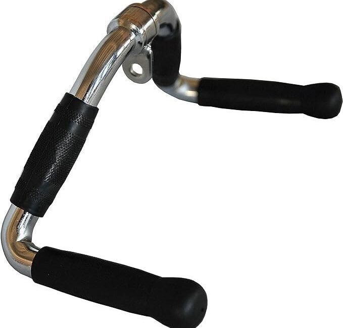 Barbell-Economy-Multi-Exerciser-Cable-Attachment-Rotating-Straight-Bar-with-Rubber-Handle-Rotating-Bar-Cable-Attachment