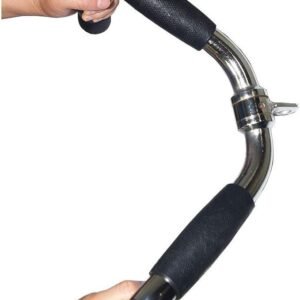 Barbell-Economy-Multi-Exerciser-Cable-Attachment-Rotating-Straight-Bar-with-Rubber-Handle-Rotating-Bar-Cable-Attachment