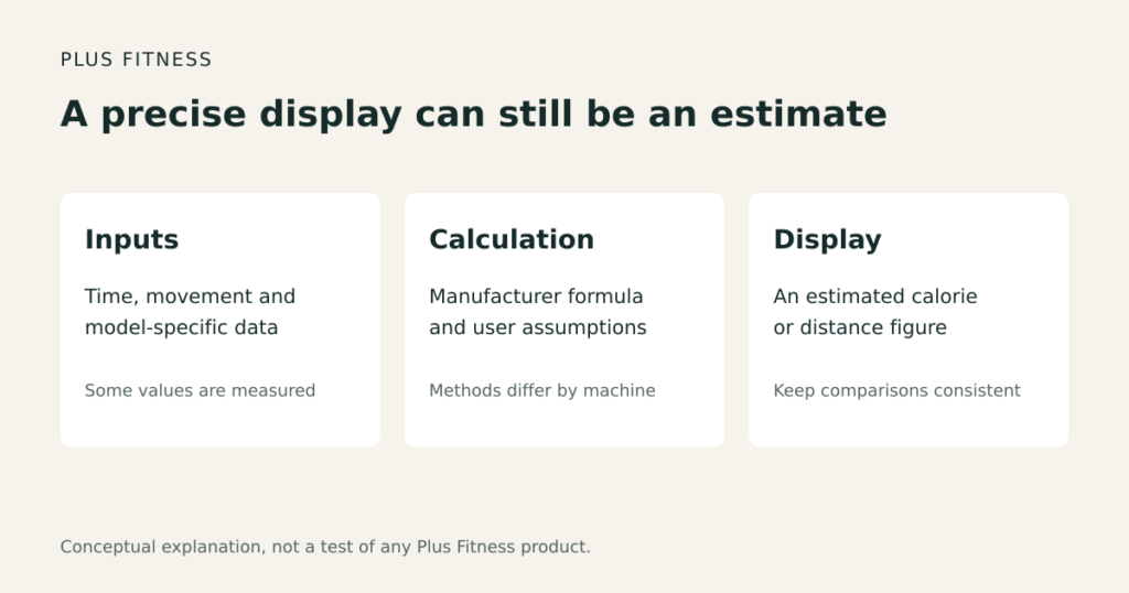 Diagram linking machine inputs, manufacturer calculations and console estimates