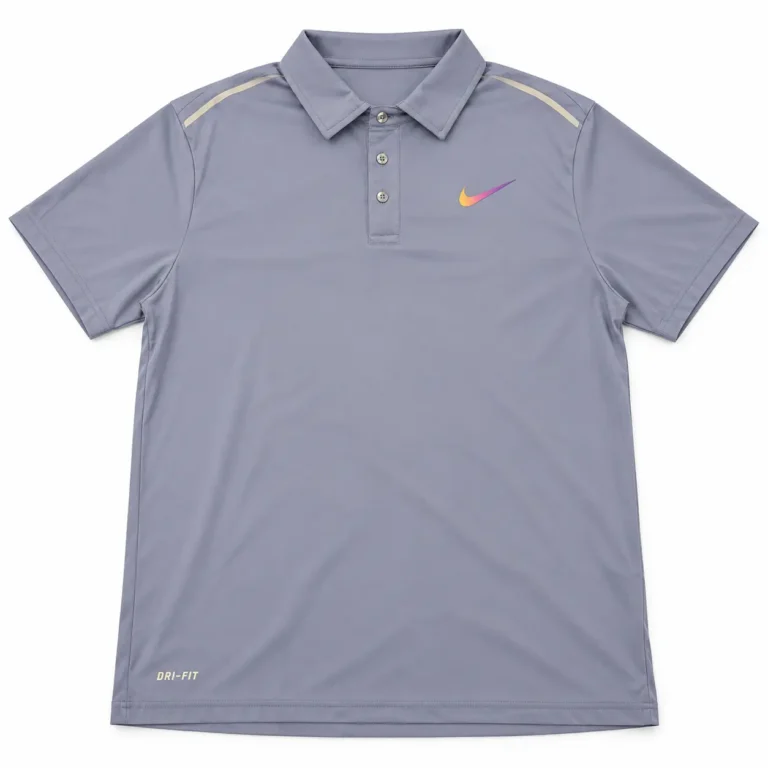 Nike Gradient Swoosh Polo Shirt in Slate Grey – front view