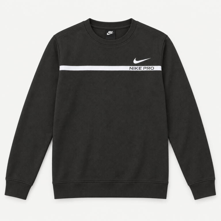 Nike Pro Sweatshirt in Black, front view