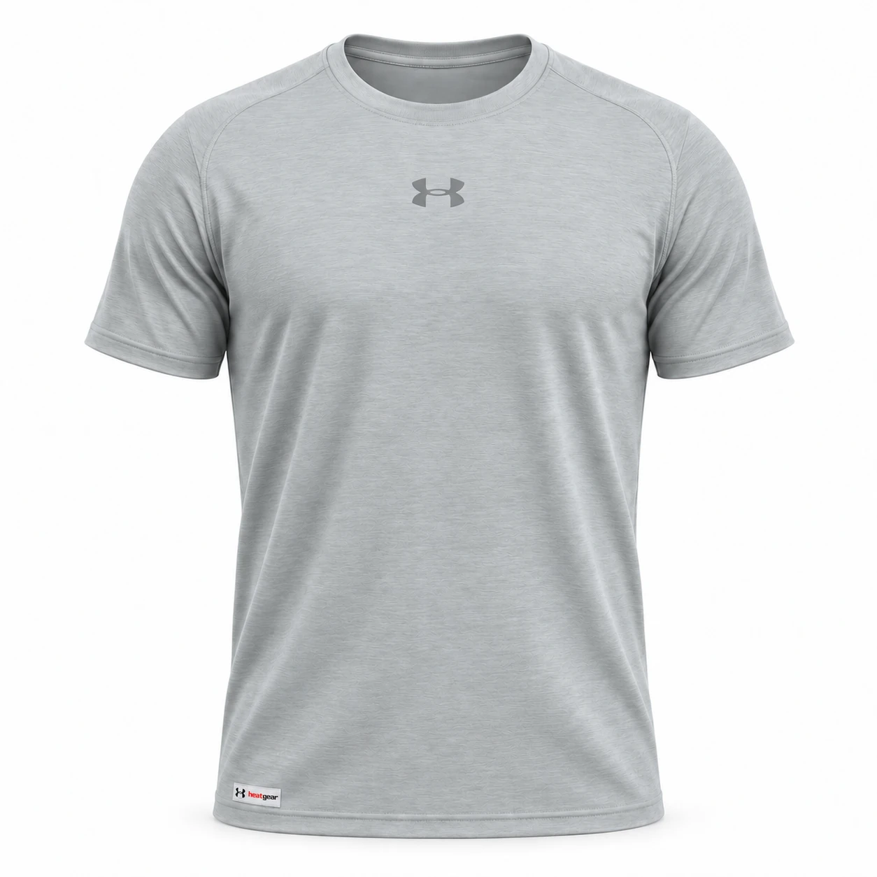 Under Armour Centre Logo Training T-Shirt — Light Grey — studio mockup — front