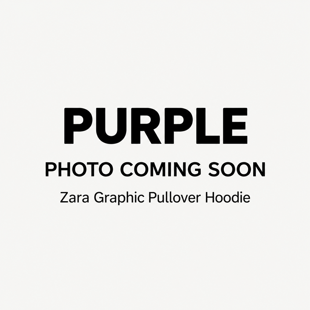 Purple Zara Graphic Pullover Hoodie — photo coming soon